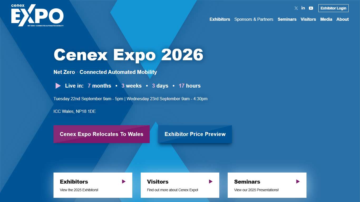 Cenex Expo 2026 Net Zero & Connected Automated Mobility Event